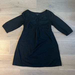 Banana Republic Black 100% Cotton Dress Long Sleeve Summer Casual Shift Size S